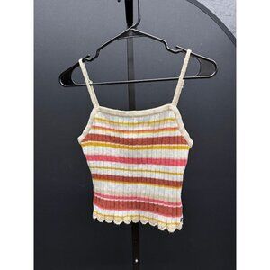 Roxy Striped Ribbed Sweater Tank